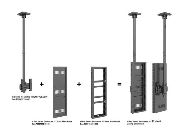 Multibrackets Pro Series - Enclosure 37" Ceiling Small Black* 