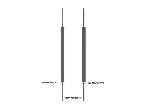 Multibrackets Pro Series - Enclosure 75" Floor to Ceiling Large Black* 