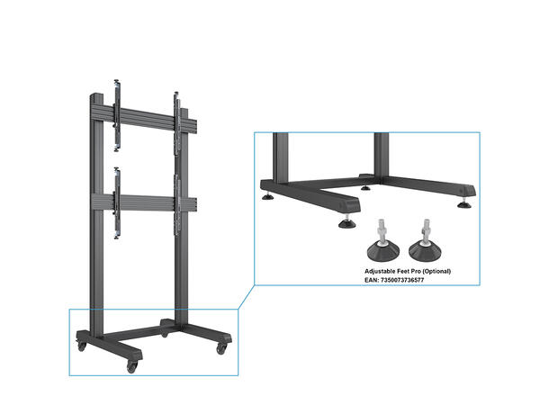 Multibrackets Pro Series - Video Wall St and 1X2* 