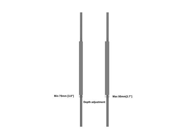 Multibrackets Pro kabinett Gulv/tak 50" Svart, 25Kg, Vesa 400x400 