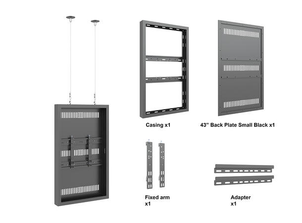 Multibrackets Pro kabinett vajer  43" Svart, 25Kg, Vesa 200x300 