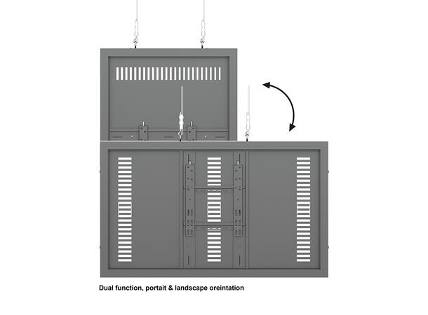 Multibrackets Pro kabinett vajer  43" Svart, 25Kg, Vesa 200x300 