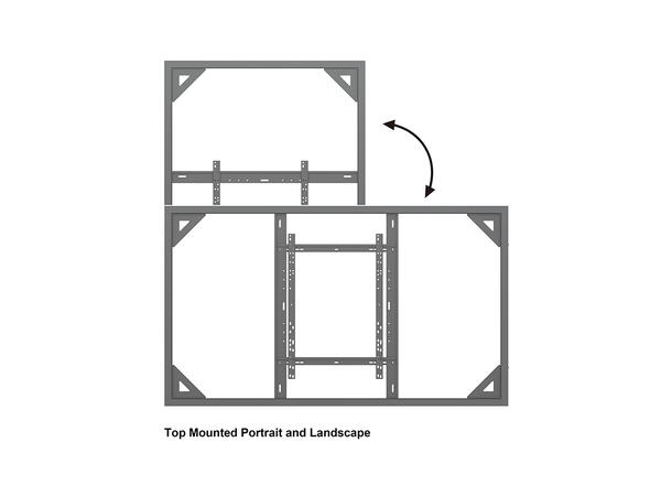 Multibrackets Pro kabinett vegg 85" Svart, 80Kg, Vesa 800x500 