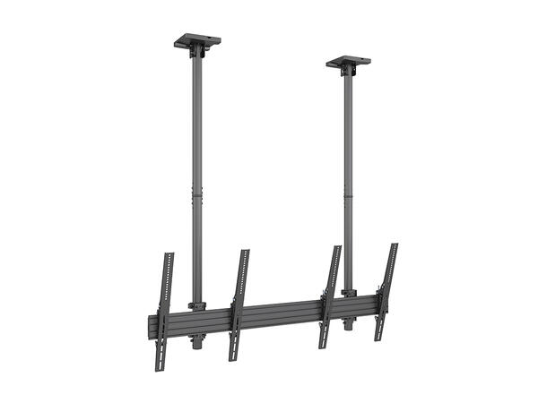 Multibrackets Pro takfeste MBC2UPHD Svart, 2x 600x400, 100 Kg, 155cm, 50-75" 