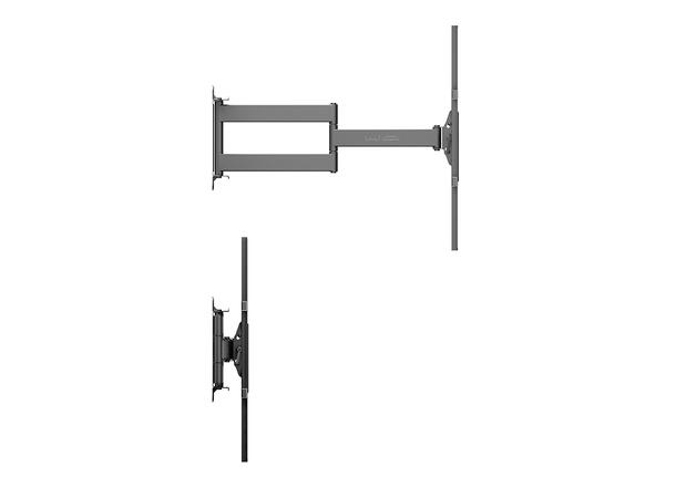 Multibrackets Veggfeste 700mm HD Dual Sort, maks 800x600, 90Kg, 70cm 