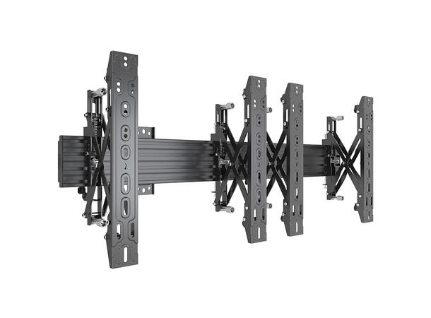 Multibrackets Wallmount Pro MBW2x1UP Pus h In Pop Out Black 