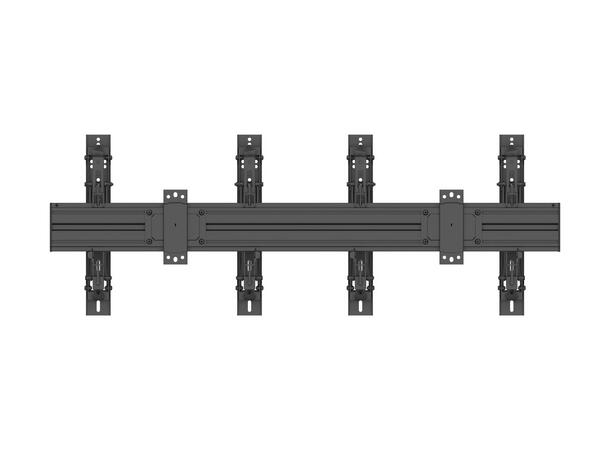 Multibrackets Wallmount Pro MBW2x1UP Pus h In Pop Out Black 