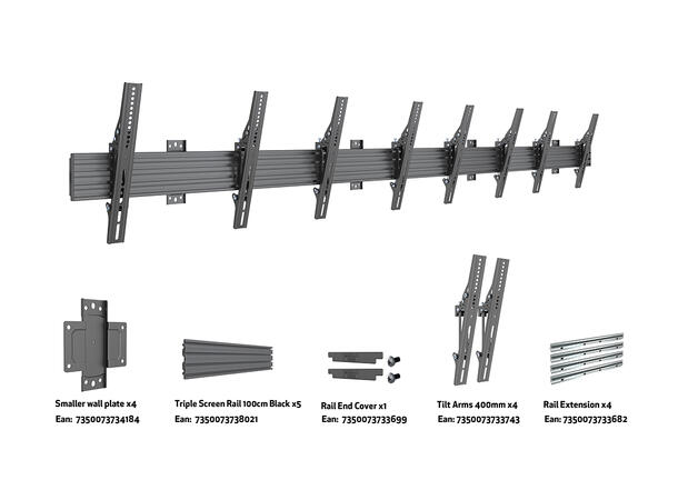 Multibrackets Wallmount Pro MBW4U Tilt B lack* 