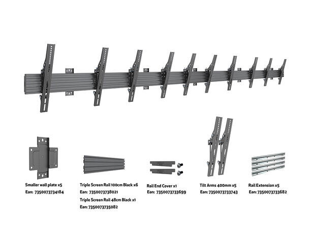 Multibrackets Wallmount Pro MBW5U Tilt B lack* 