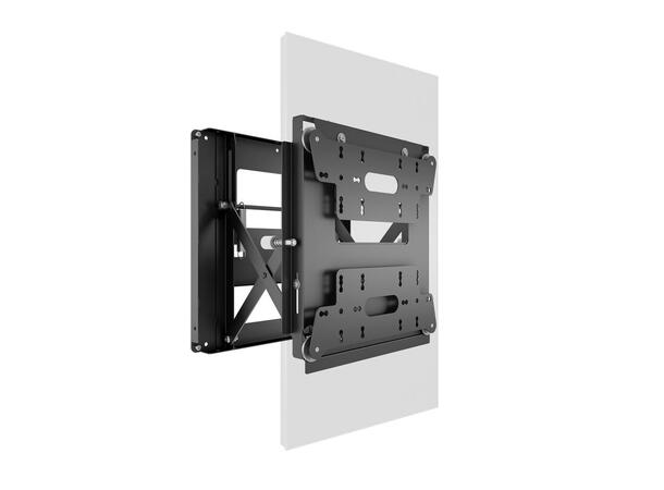 Multibrackets veggfeste Push Small Svart, 200x200, 25Kg 