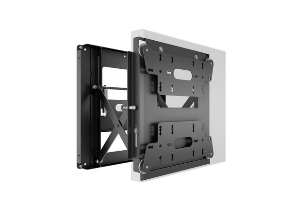 Multibrackets veggfeste Push Small Svart, 200x200, 25Kg 