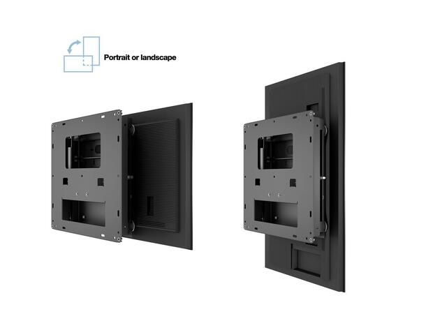 Multibrackets veggfeste Push Small Svart, 200x200, 25Kg 