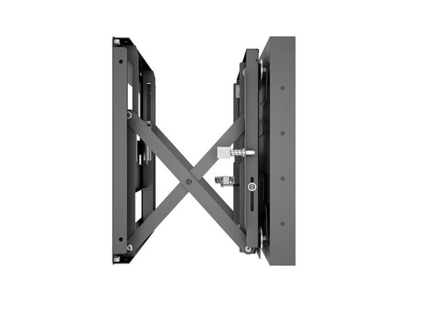 Multibrackets veggfeste Push Small Svart, 200x200, 25Kg 