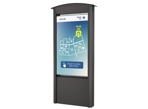 Peerless Smart City Kiosk 55" Xtreme™ High Bright Outdoor Display, Black 
