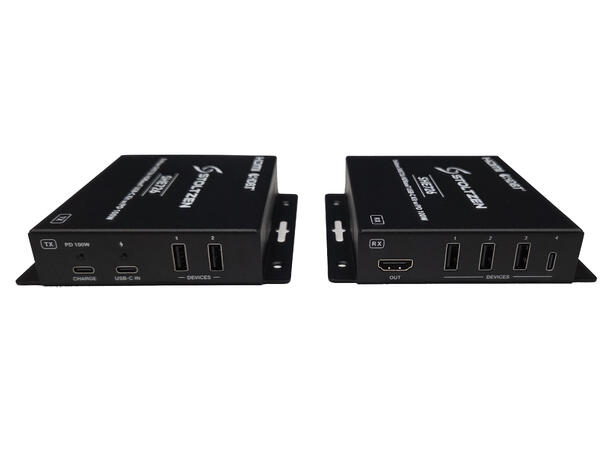 Stoltzen SHE726 HDBaseT™ USB-C Kit 100W PD, 18Gbps, USB2.0, 70/40m, PoC 