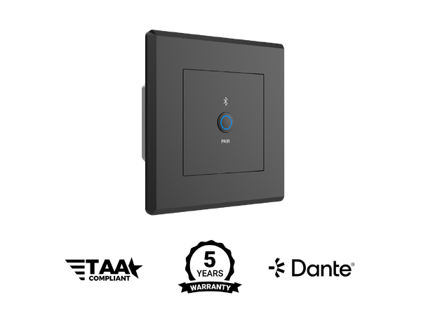 Turtle Dante Veggpanel Svart Bluetooth, with networked API control 