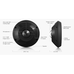 Ubiquiti UniFi G6 Pro 360 Black 12MP , IP66 , IK10