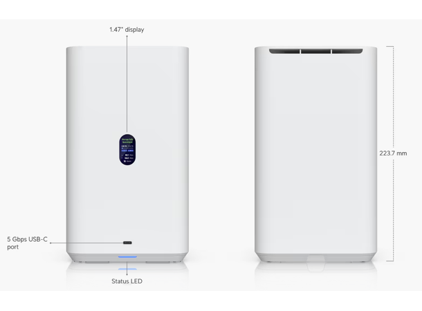 Ubiquiti UniFi NAS 2-Port White 2 x 3.5" | 2.5Gbit | PoE++ 60W input 
