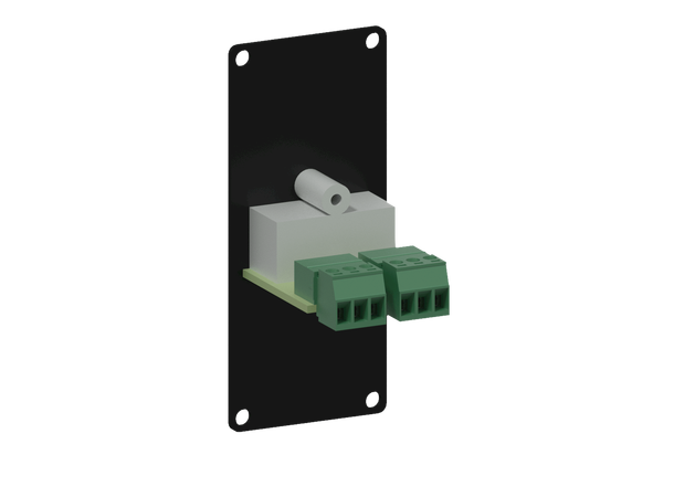 Caymon CASY132/B RCA panel Black 1 space 2 x RCA Screw on back 