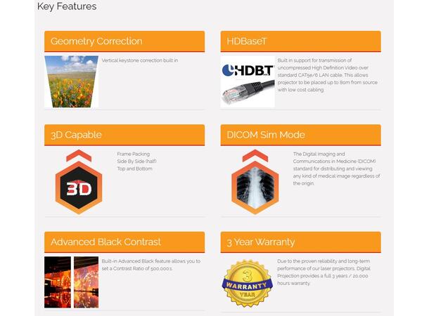 Digital Projection E-Vision  4000 4K 4K, 1.13-1.70:1 zoom lens (fitted) 