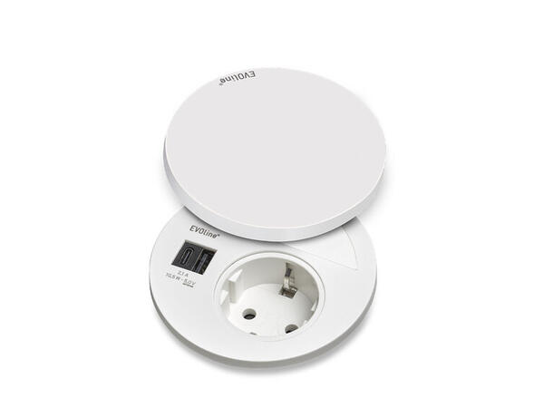 EVOline Circle80 DisQ - Hvit 15W magnetisk hurtiglader 