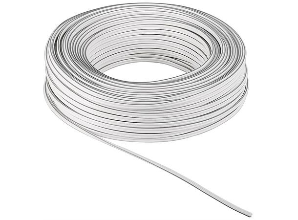 Goobay Høyttalerkabel 2x 0.75 mm² Hvit, 10m bunt 