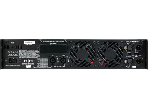 HH Forsterker M-1500D - Stereo 2x 1450W 4 OHMS, 2x 1250 8 OHMS 
