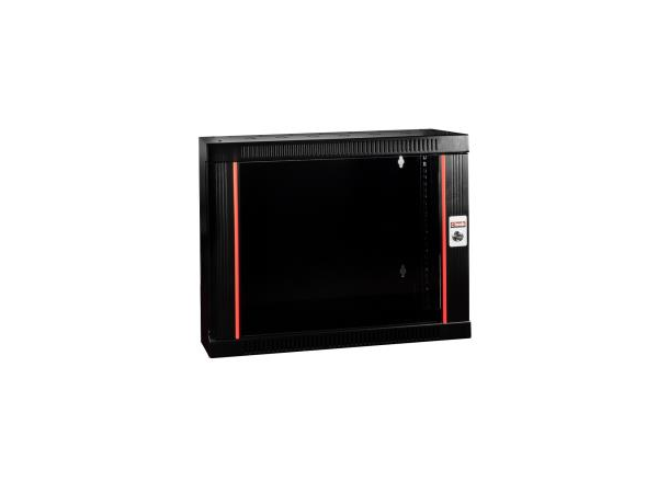 Lande Netbox Home 6U W600xD150xH373 | Black | Glass door 