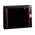 Lande Netbox Home 6U W600xD150xH373 | Black | Glass door