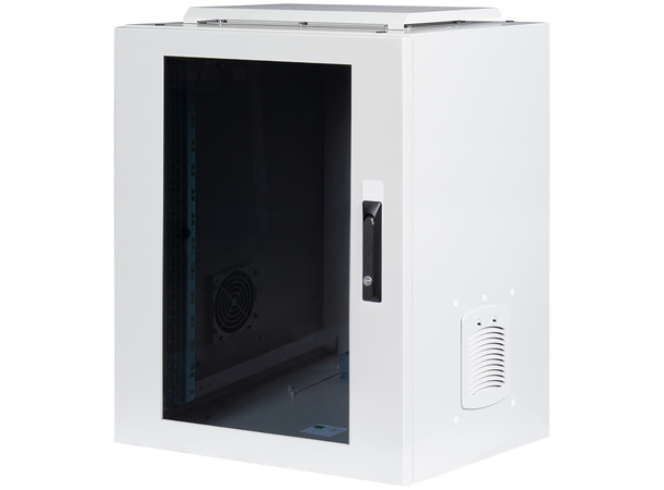Lande Safebox IP55 Indoor 26U W600xD450xH1285 , Grey , Glass door 