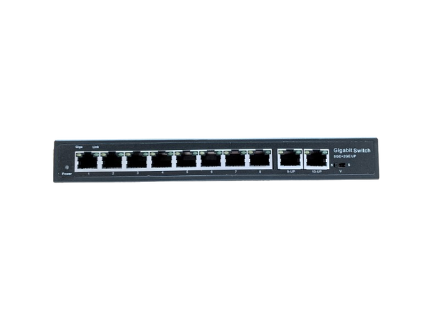 LinkIT 8-ports PoE++ Switch 8 x gigabit, 2 x 10/100/1000 RJ45 uplink 