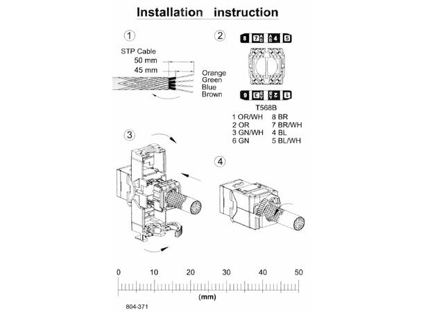LinkIT Keystonemodule Cat.6A STP PoE++ 23-26/1 AWG | Support 100W PoE type 4 