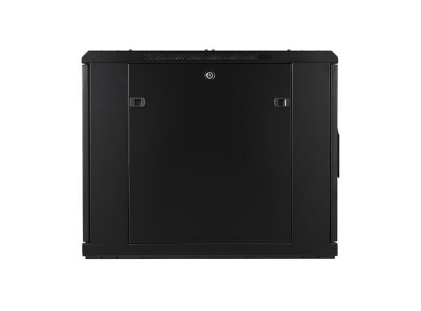 LinkIT Serverskap 12U svart B600xD800xH649, perforert - perforert 