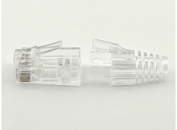 LinkIT Unshielded RJ45 plug & clear boot 50µ gold-plated | AWG23-26 | 50 of each 