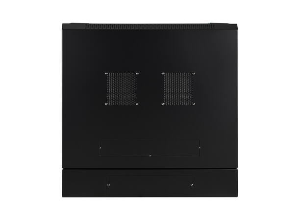 LinkIT Veggskap Hengslet 19' 12U svart B600xD600xH635 , glass - hengslet ramme 
