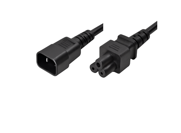 LinkIT strømkabel C14/C5 svart 2m C14 C5 | 3 x 1,0 mm² | LSZH 