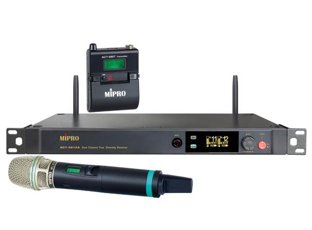 Mipro Trådløs ACT-5812A 580T ACT580H Set Mottaker lomme hånd ISM 5GHz Digital 