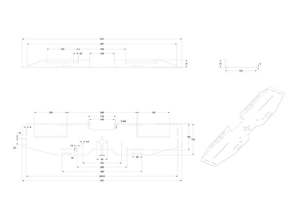 Multibracket veggfeste soundbar Hvit, 10Kg 