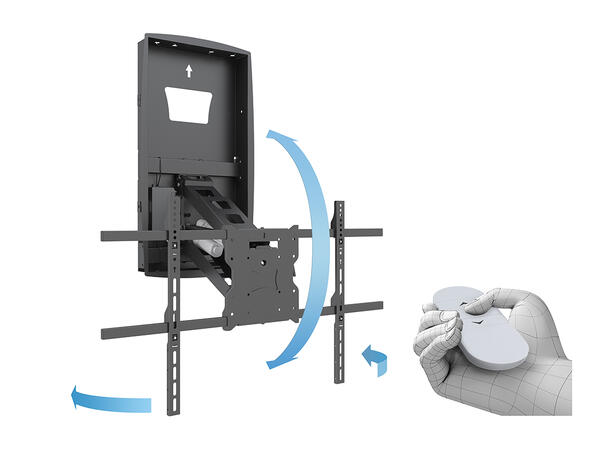 Multibrackets Motor Recess Pull Down Ful l Motion Flexarm 42"-86" 