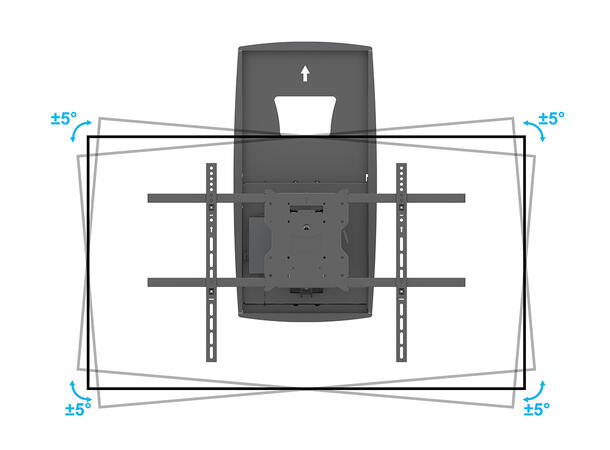 Multibrackets Motor Recess Pull Down Ful l Motion Flexarm 42"-86" 