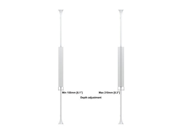 Multibrackets Pro Series - Enclo Floor t o Ceiling Mount B2B 55" M Whi* 