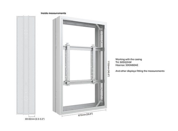 Multibrackets Pro Series - Enclosure 50" High Brightness Frame White 