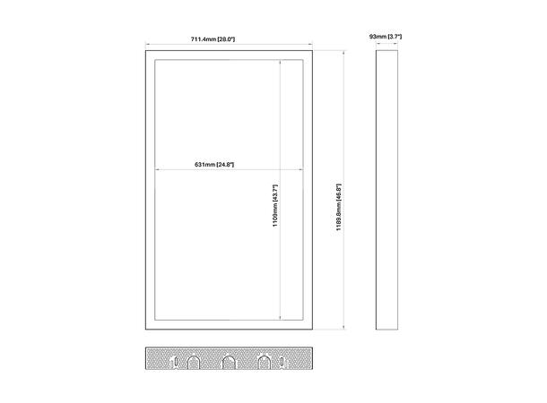 Multibrackets Pro Series - Enclosure 50" High Brightness Frame White 