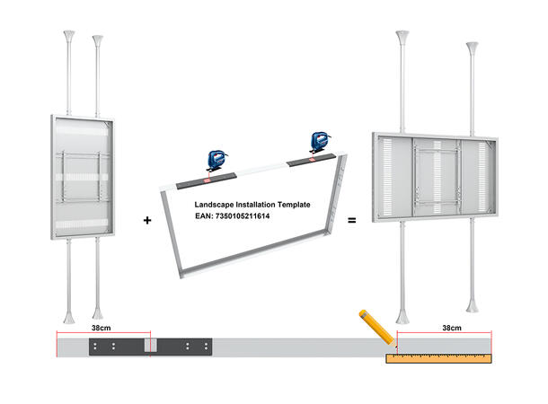 Multibrackets Pro Series - Enclosure 75" Floor to Ceiling Large White* 