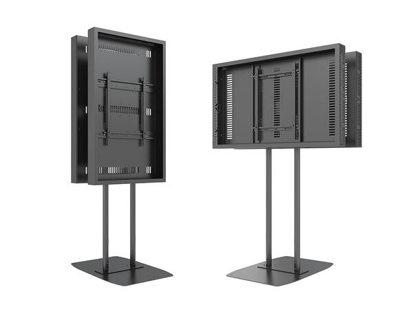Multibrackets Pro Totem Kabinett 55¨ High Brightness B2B Dual Pole Floorbase 