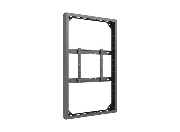 Multibrackets Pro kabinett 65" High Brig Svart, 500x400, 80Kg, Gulv til tak 