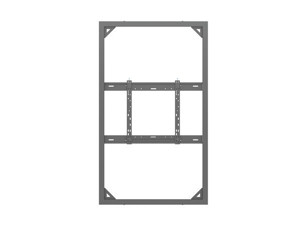 Multibrackets Pro kabinett 65" High Brig Svart, 500x400, 80Kg, Gulv til tak 