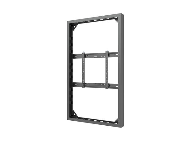 Multibrackets Pro kabinett 65" High Brig Svart, 500x400, 80Kg, Gulv til tak 