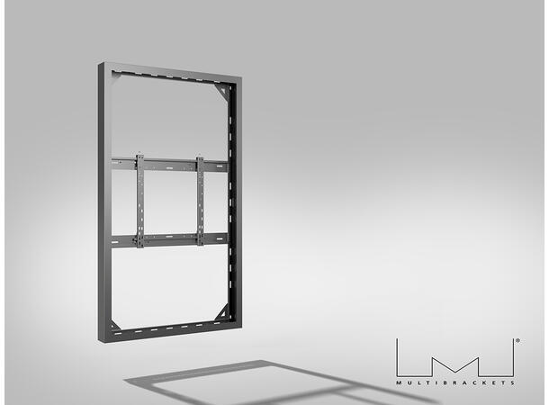 Multibrackets Pro kabinett 65" High Brig Svart, 500x400, 80Kg, Gulv til tak 