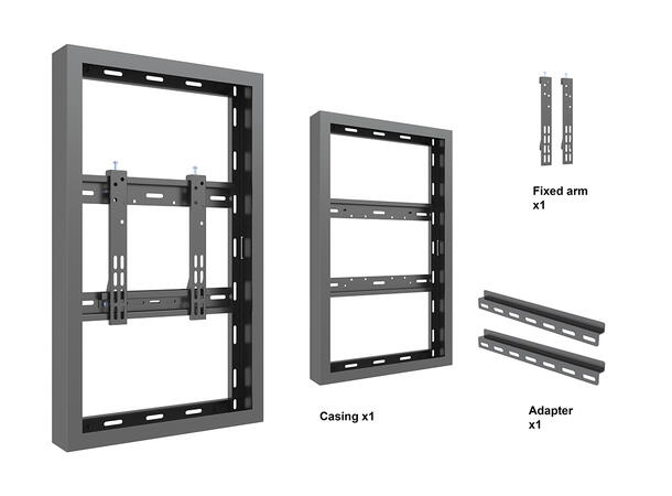Multibrackets Pro kabinett vegg 32" Svart, 15Kg, Vesa 200x200 